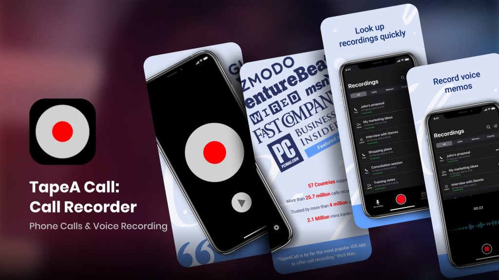تسجيل المكالمات للايفون - تطبيق TapeACall
